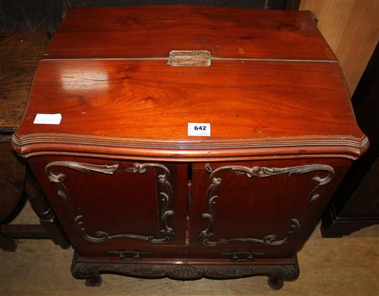 Mappin and Webb mahogany silver cabinet